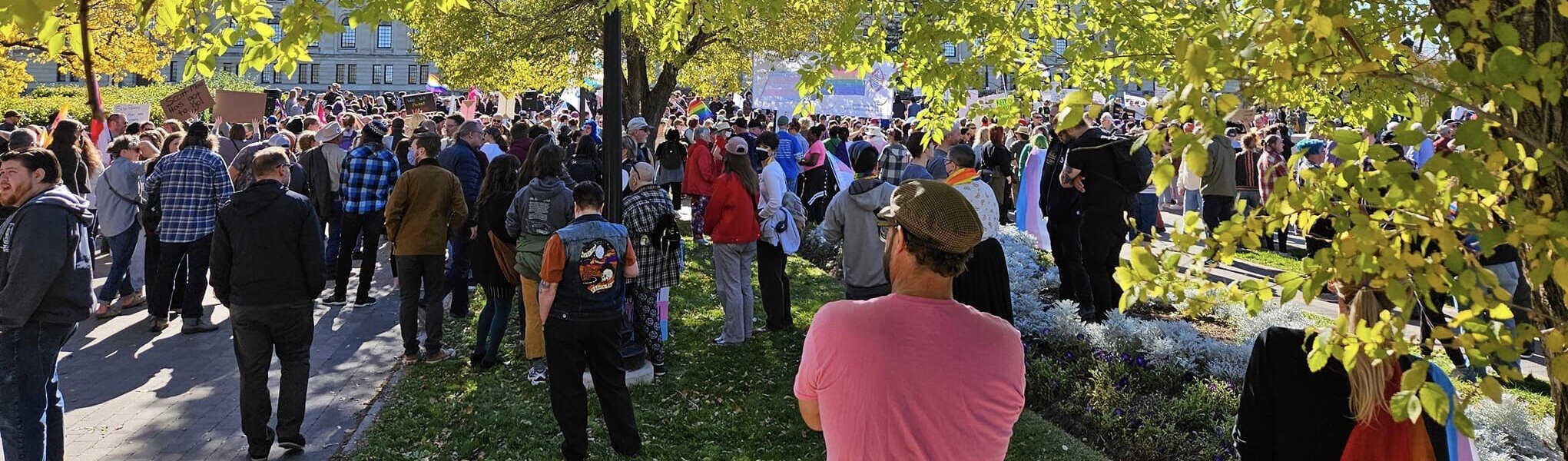 Protest against Moe's Use of the Notwithstanding Clause, Regina Legislature, October 10, 2023